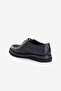 Real Leather Lace-Up Navy Blue Men's Classic Shoes Say2001500038 - 2