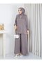 Tensel Fabric Zippered Jacket and Pants Double Set - 6
