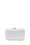 Women's Silver Long Chain Strap Stoned Mini Box Evening Dress Bag Ab24000560 - 3