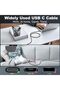 كيبل USB C الى USB C بقدرة 240 واط، كيبل شحن سريع من النوع C مع شاشة LED، يتميز الكابل بملمس ناعم من - 6