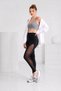 Women's Black High Waist Tulle Detailed Cotton Lycra Stretchy Tights - 4