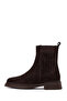 Women's Brown Suede Leather Chelsea Boots Wf450004Ds - 3