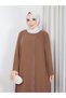 Plus Size Dress with Stone and Pearl Embellishments - 5