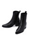 Women's Black Zipper Detailed Short Heeled Leather Boots Wf170009Dv - 4