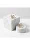 Women's Gold Color Zircon Stone Flower Figured Double Pearl Elegant Curved Behind-The-Ear Jacket Earrings - 4