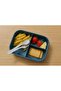 Joyshree Durable Lightweight Reusable 3 Compartment Bento Lunch Box with Spoon and Fork for Meal - 7