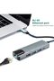 موزع USB-C 5 في 1، 4K HDMI، بي دي، USB 3.0، شبكة محلية LAN 100 متر، كابل 10 سم - 5