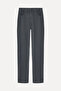 Men's Anthracite Textured Slim Straight Fit Trousers