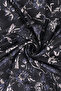 Floral Pattern Twill Scarf Black - 2