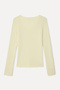 Women's Yellow Fitted V-Neck Sweater - 2