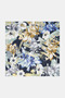 Large Floral Patterned Scarf Black