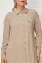 Linen Effect Shirt Collar Tunic 46681 - 3