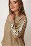 Eyelet Detail Sweatshirt Tunic 46823 - 3