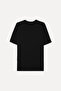 Women's Black Crew Neck T-Shirt - 2