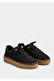 Black Leather Women's Sneaker - 2