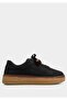 Black Leather Women's Sneaker