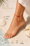 Set of 2 Minimal Red String Anklets Waterproof Adjustable Lucky String Anklet Macrame Anklet - 4