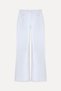 Women's Off-White Flare Fit Pants with Pocket Detail - 6