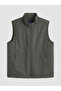 Ozmarka New Season Khaki Regular Fit Stand Collar Men's Vest - 5