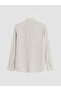 Özmarka New Season Beige Regular Fit Men's Dobby Shirt - 6