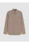 Özmarka New Season Beige Regular Fit Men's Shirt - 5