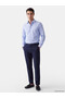 Ozmarka New Season Blue Slim Fit Oxford Men's Shirt - 2