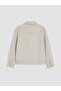 Özmarka New Season Beige Loose Fit Suede Look Men's Jacket - 7