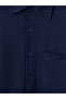 Ozmarka New Season Navy Blue Regular Fit Men's Shirt - 7