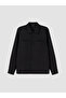 Xside Black Loose Fit Dobby Men's Shirt - 5