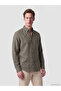 Özmarka New Season Khaki Regular Fit Dobby Men's Shirt