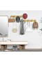 Wall Mounted Rack for Hats and Coats T-Shaped Design 5 Hooks Modern Bathroom Towel Hanger Organizer - 5