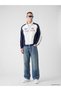 Peak New Season Navy Blue Relaxed Fit Stand-Up Collar Printed Men's Jacket. - 2