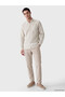 Özmarka New Season Beige Regular Fit Striped Gabardine Men's Shirt - 2