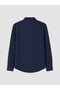 Ozmarka New Season Navy Blue Regular Fit Men's Shirt - 6