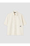 Özmarka New Season Ecru Relax Fit Embroidered Men's Shirt - 5