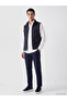 Ozmarka New Season Navy Blue Regular Fit Stand Collar Men's Hunting Vest - 2