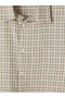 Ozmarka New Season Beige Relax Fit Plaid Men's Plaid Shirt - 6