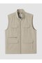 Ozmarka New Season Beige Regular Fit Stand Collar Men's Hunting Vest - 4