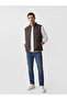 Ozmarka New Season Brown Regular Fit Stand Collar Men's Puffer Vest - 2