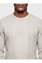 Özmarka New Season Beige Crew Neck Men's Knitwear Sweater - 3