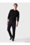 Özmarka New Season Black Crew Neck Printed Men's Sweatshirt - 2