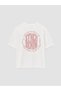 Vizyon New Season White Relax Fit Crew Neck Printed Men's T-Shirt - 8