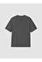 Anthracite Crew Neck Men's Ribbed T-Shirt - 7