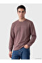 Özmarka New Season Pink Crew Neck Printed Men's Sweatshirt - 2