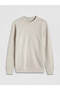 Özmarka New Season Beige Crew Neck Men's Knitwear Sweater - 5