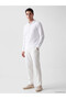 Vizyon New Season White Polo Collar Pique Men's T-Shirt - 2