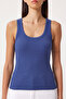 3-Piece Ribbed Thick Strap Knitted Undershirt Lrn0060 Dark Blue Brown Cream - 6