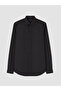 Ozmarka New Season Black Slim Fit Poplin Men's Shirt - 4