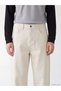 Özmarka New Season Beige Relax Fit Gabardine Men's Trousers - 4