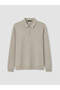 Southblue Beige Polo Collar Men's Sweatshirt - 5